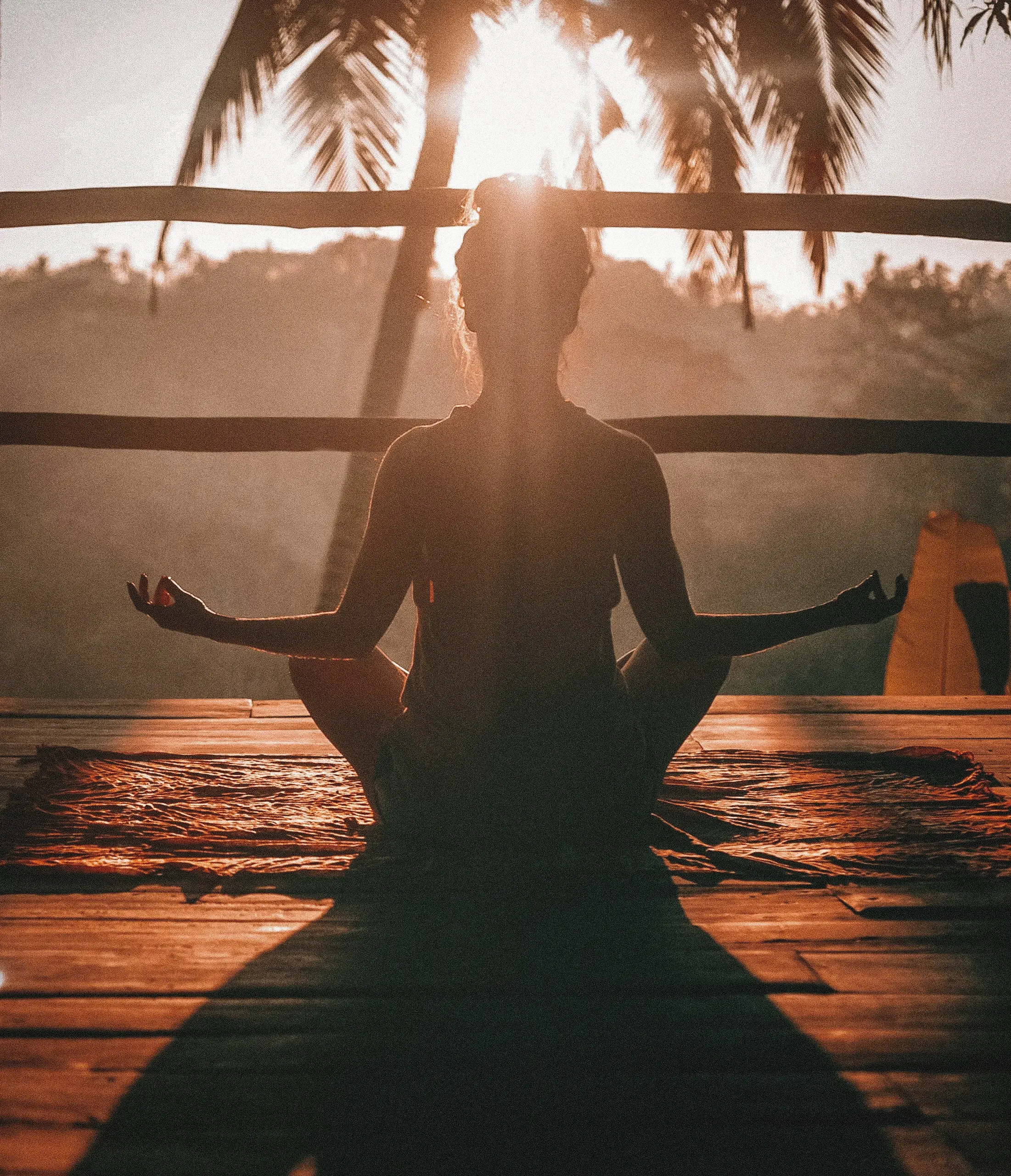 image of a women medditating